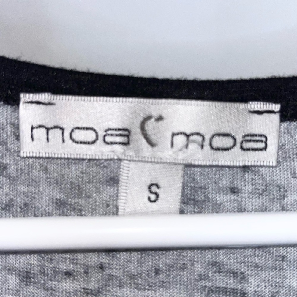 MOA MOA Gray Black Crew Neck Raglan Shirt Small Aztec Front Pocket - Picture 12 of 12